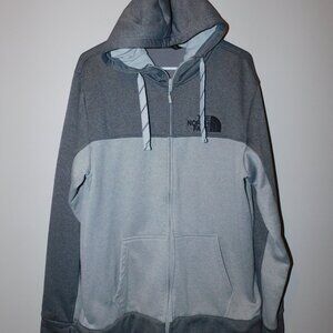 The North Face fleece surgent bloc full zip up hoodie sweatshirt - gray XL
